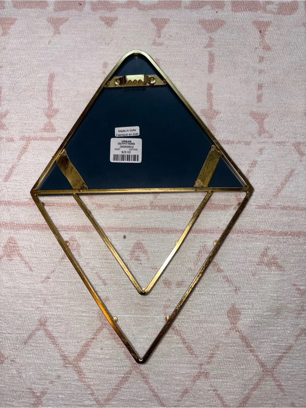 Urban Outfitters Gold Triangle Mirror Wall Hook